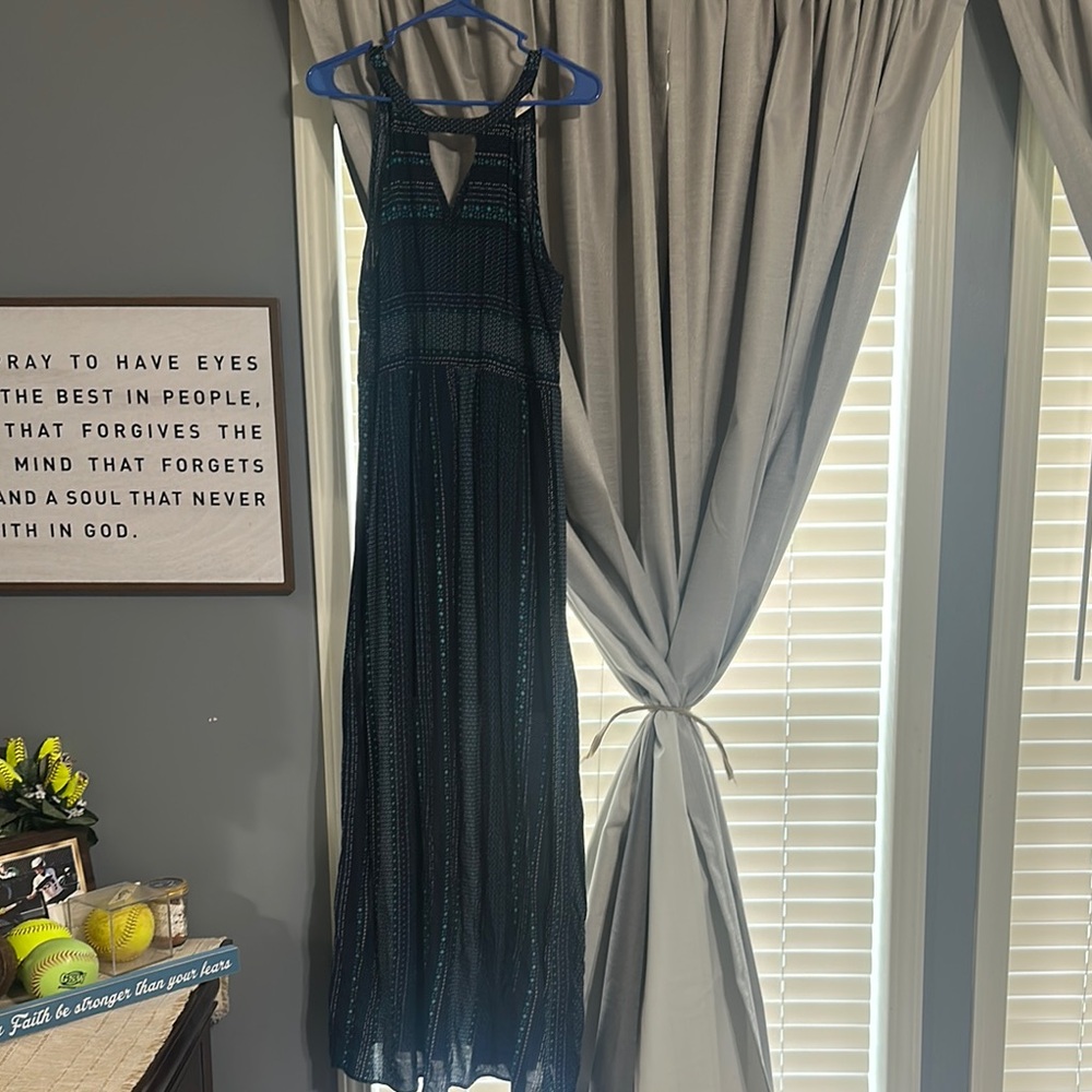 Altar'd State Blue and Teal Maxi Dress